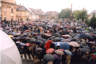 The meeting of graduates in Letohrad square in 2001