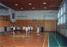 The interior of school gymnasium